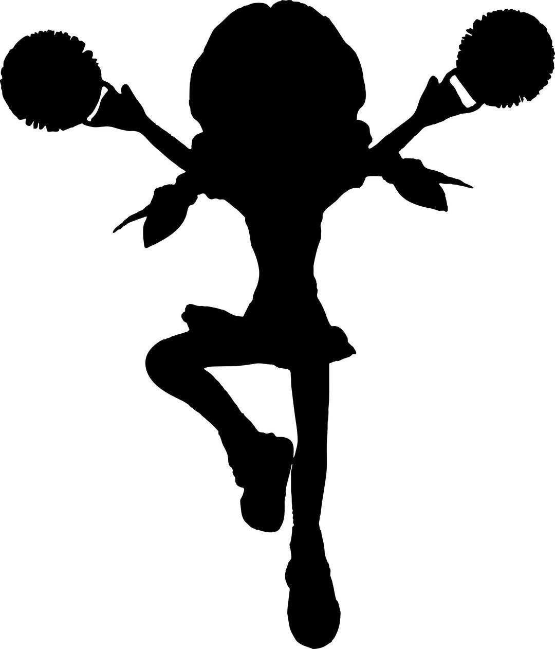 Cartoon Cheerleader Silhouette png transparent