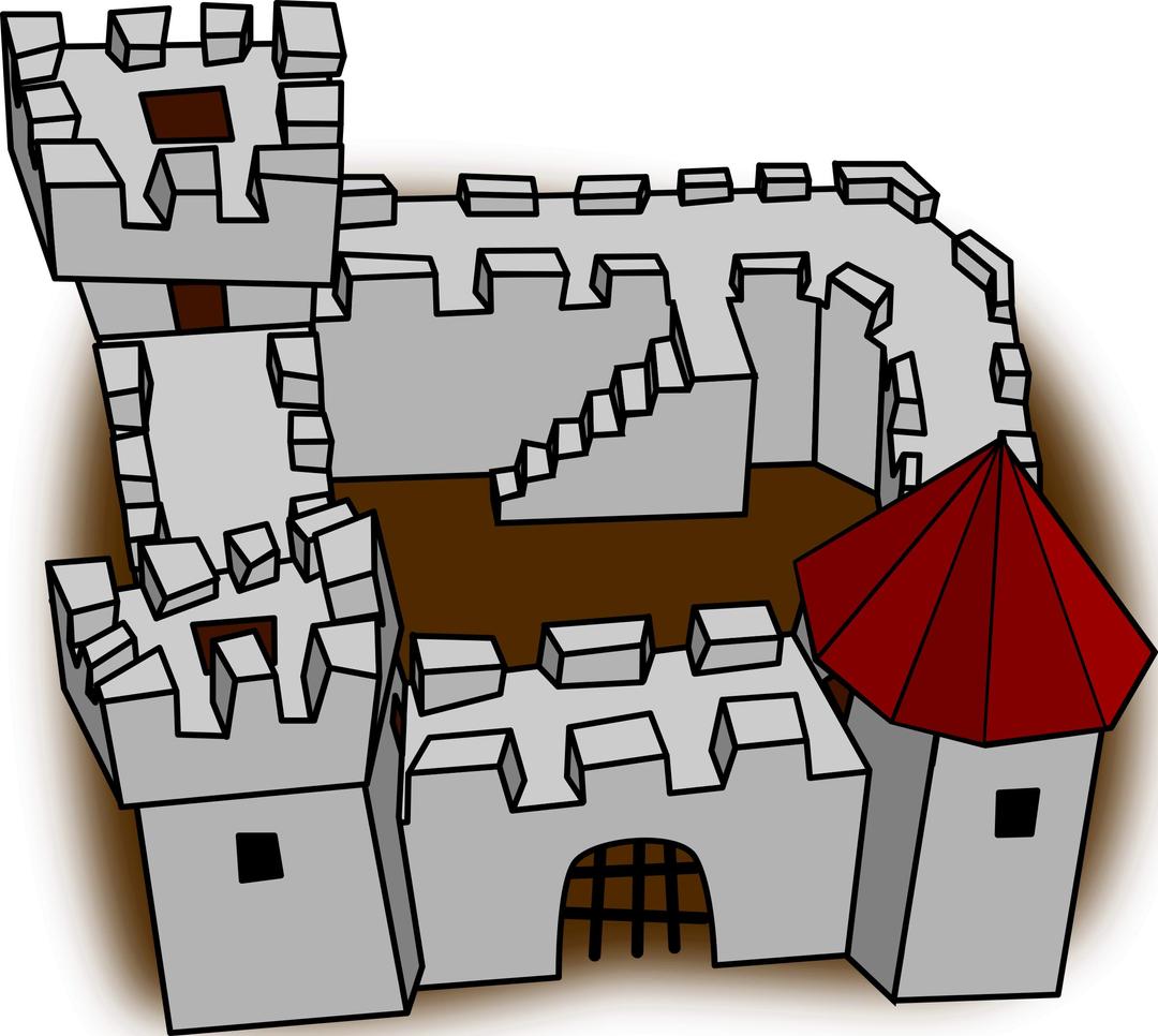 Cartoon Comic Fort Fortress Stronghold Castle png transparent