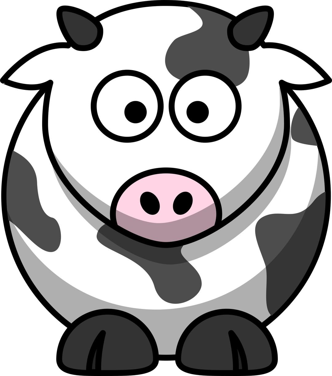 Cartoon cow png transparent