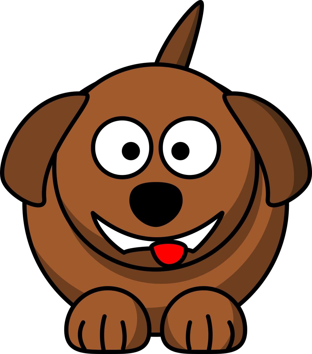 Cartoon dog laughing or smiling png transparent