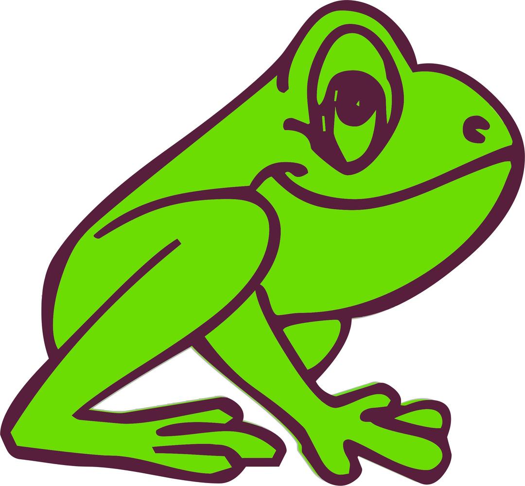 Cartoon Frog Profile png transparent