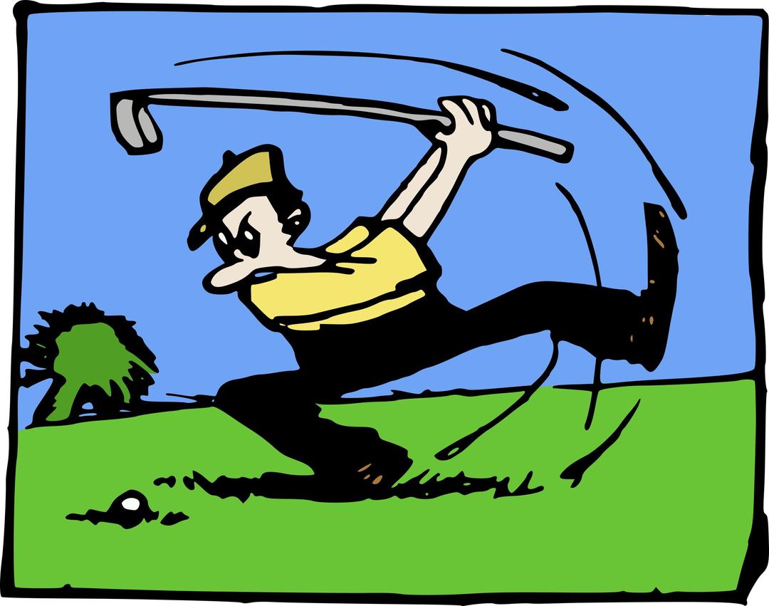 Cartoon Golfer - Colour png transparent