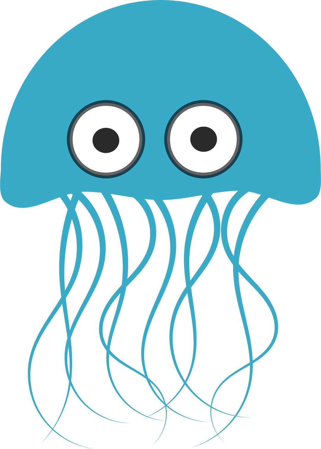Cartoon jellyfish 2 png transparent