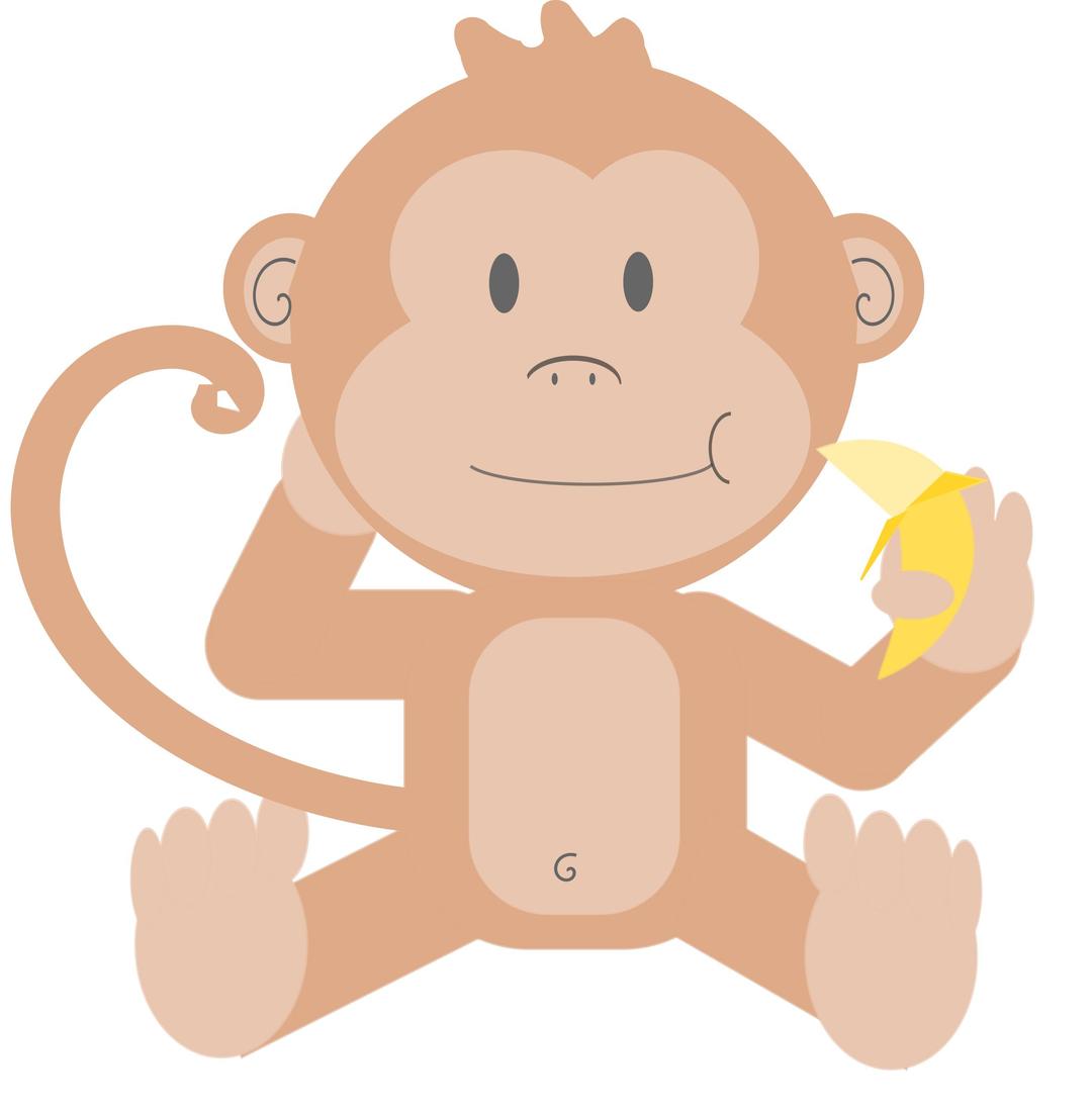 Cartoon monkey without background png transparent