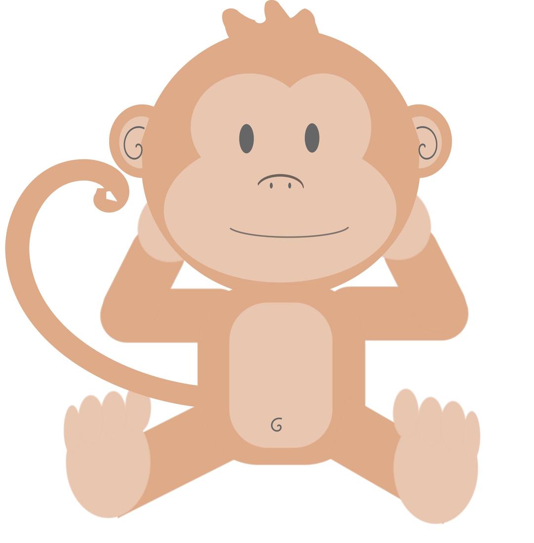 Cartoon monkey without his banana png transparent