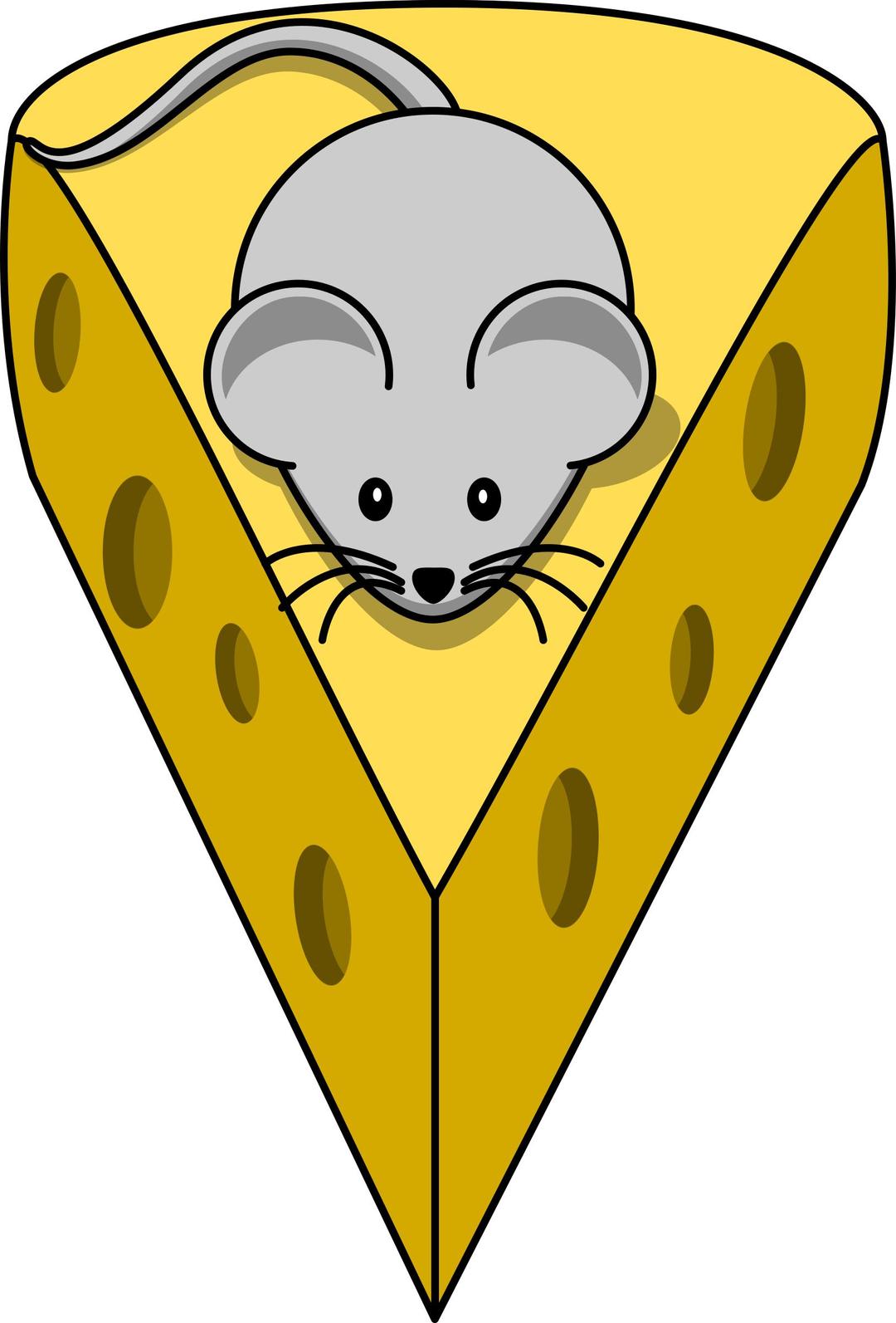 Cartoon mouse on top of a cheese png transparent
