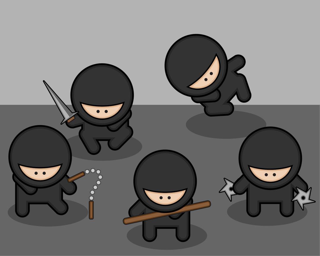 Cartoon ninjas png transparent