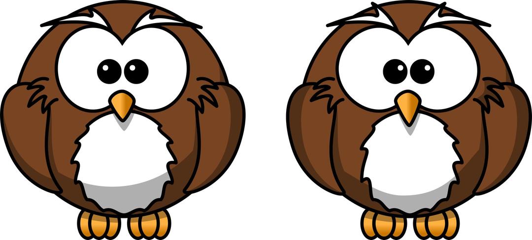 Cartoon owl - spot the 10 differences png transparent