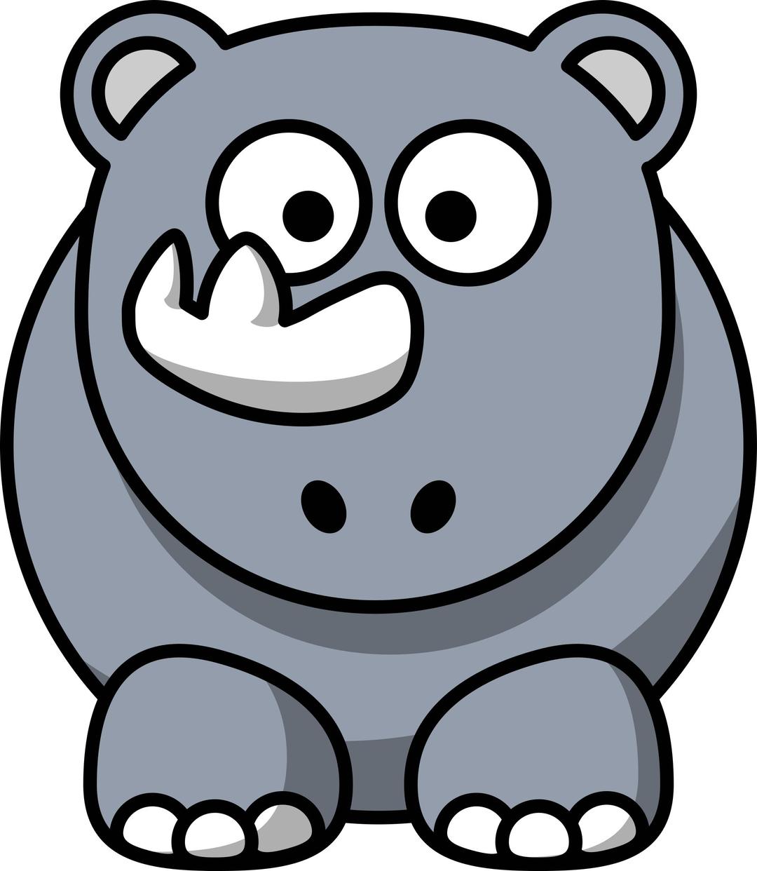 Cartoon rhino png transparent
