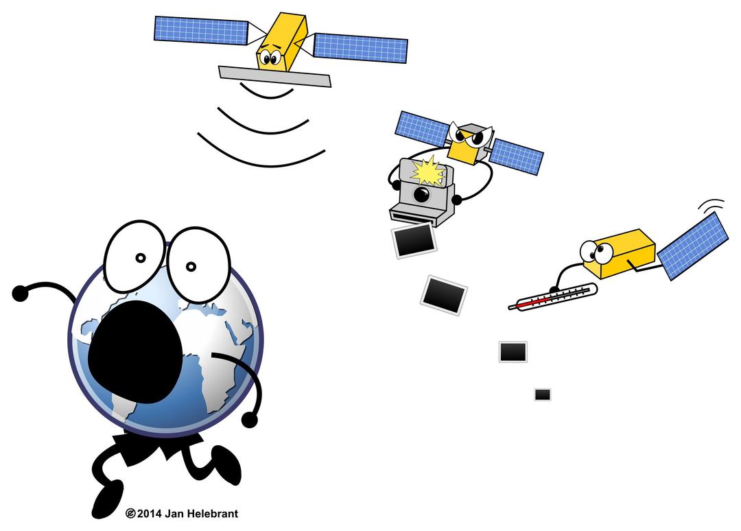 Cartoon Sentinel satellites / parody png transparent
