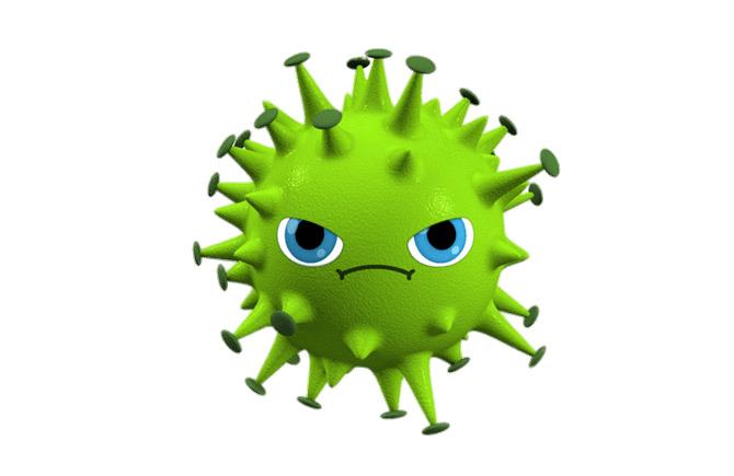 Cartoon Virus With Face png transparent