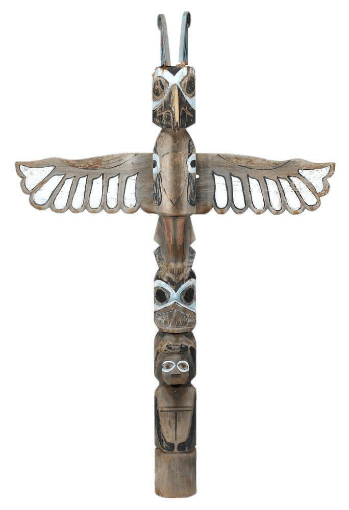 Carved and Painted Totem Pole png transparent