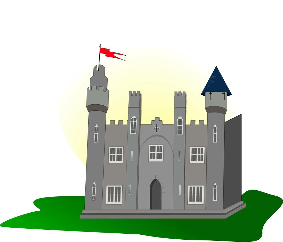 Castle with flag png transparent