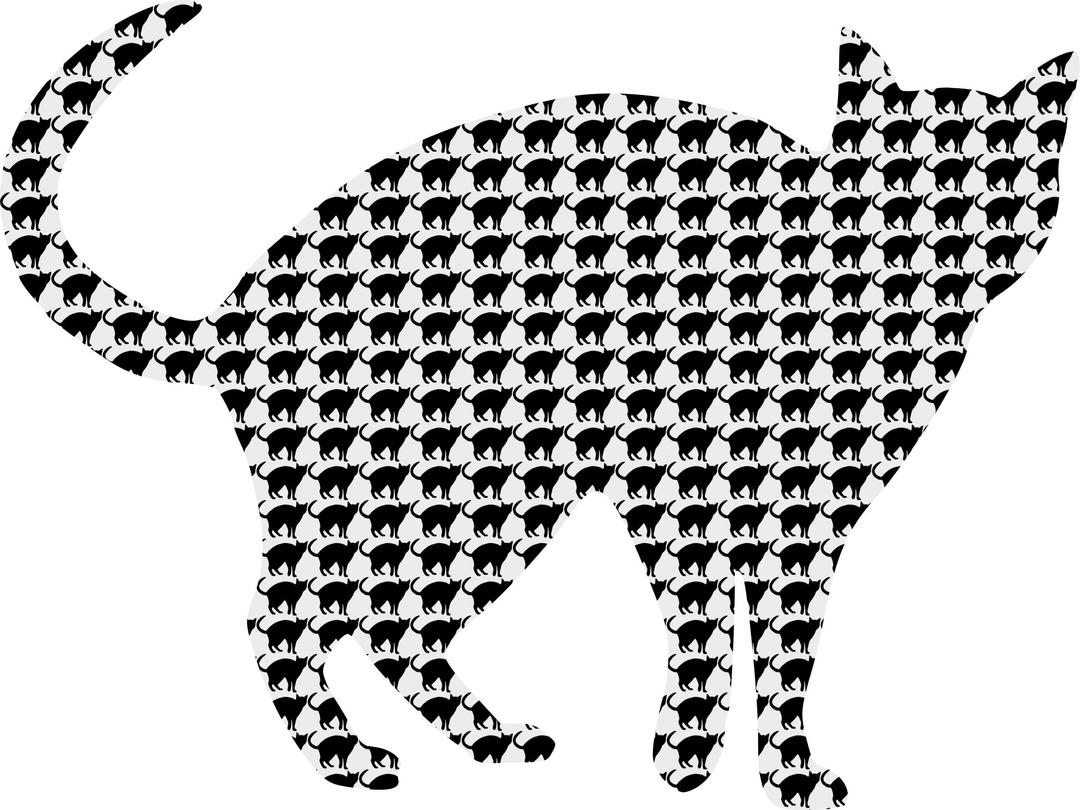Cat 3 with cat pattern png transparent