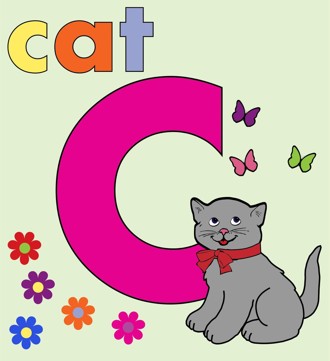Cat Alphabet Letter C png transparent