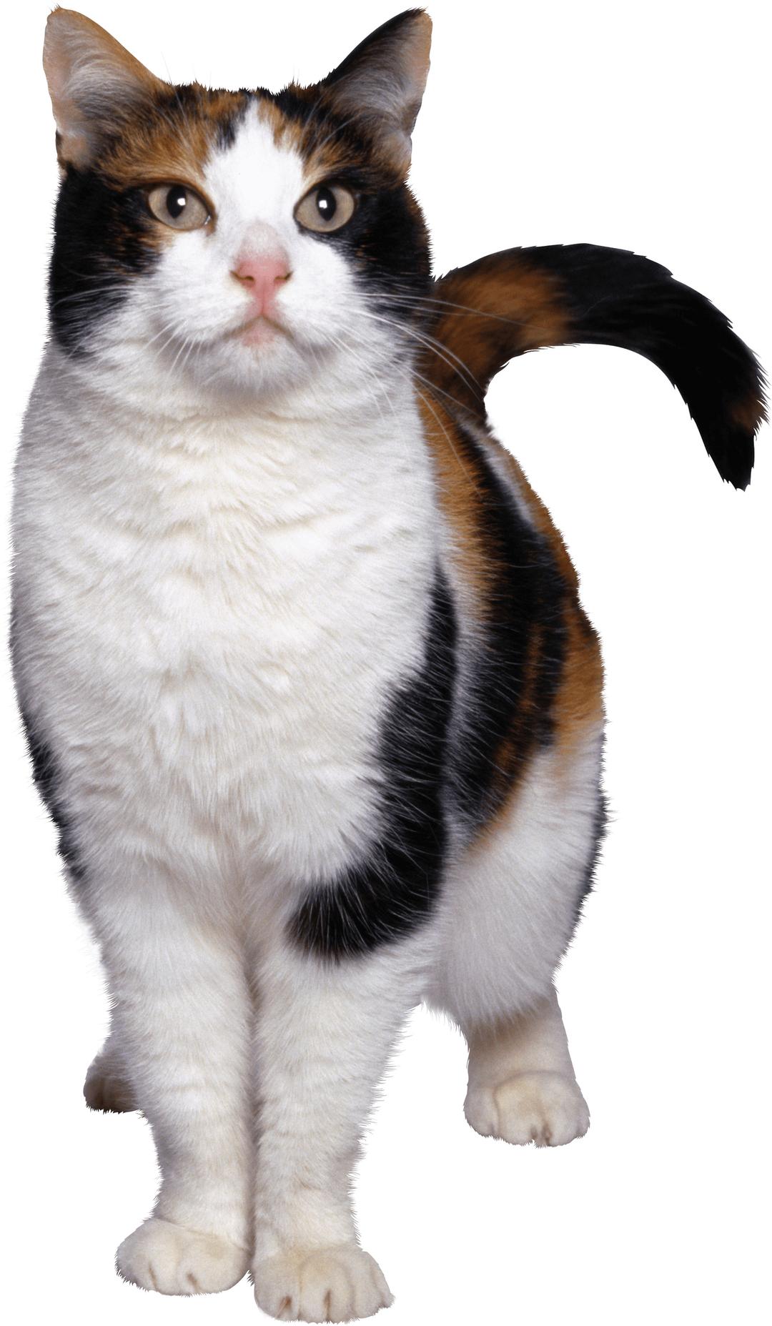 Cat Looking White Brown png transparent