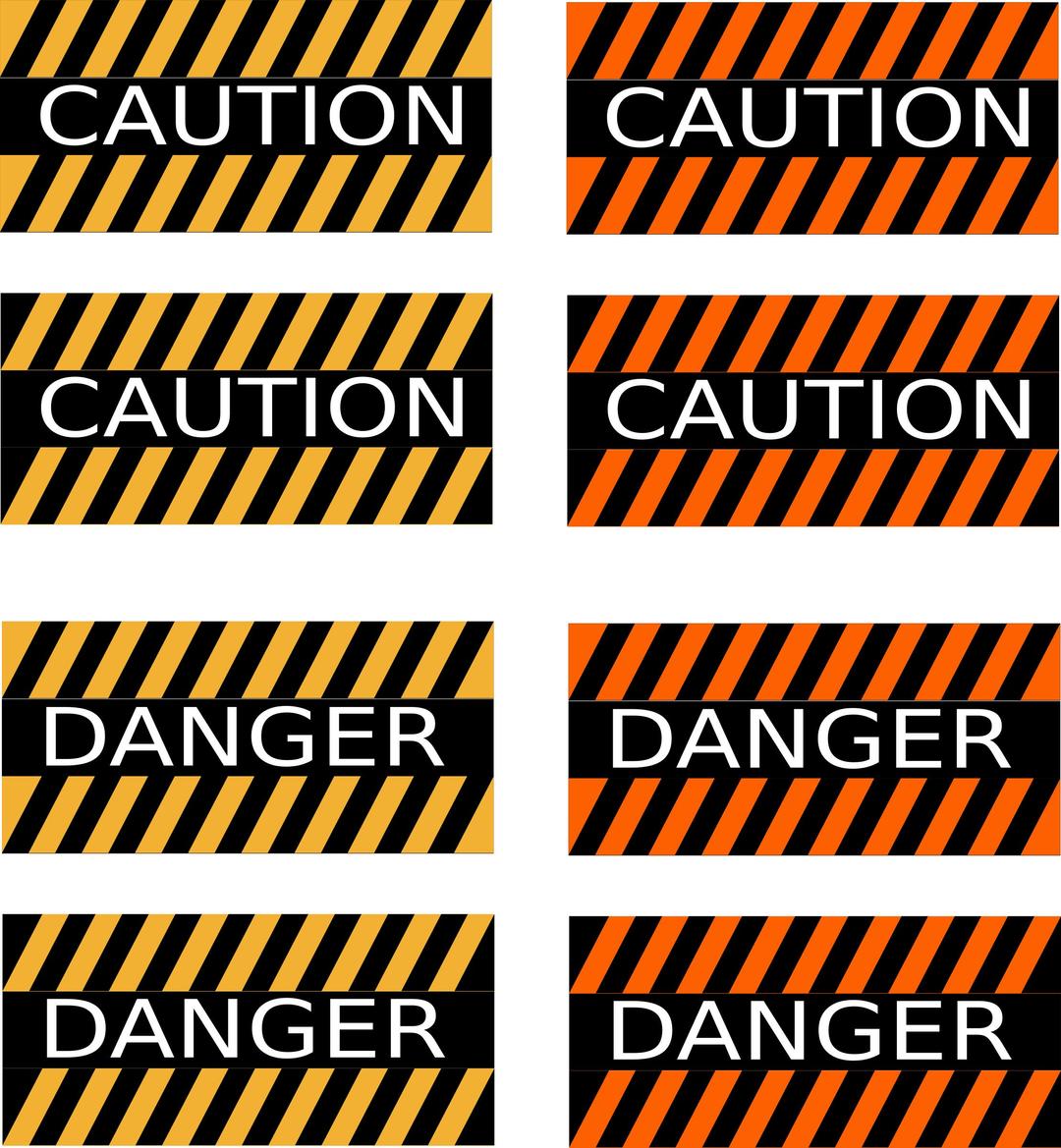 Caution and Danger Signs png transparent