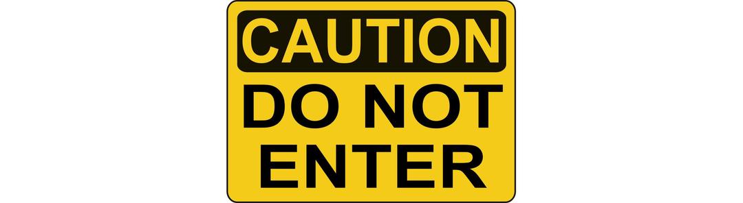 Caution - Do Not Enter png transparent