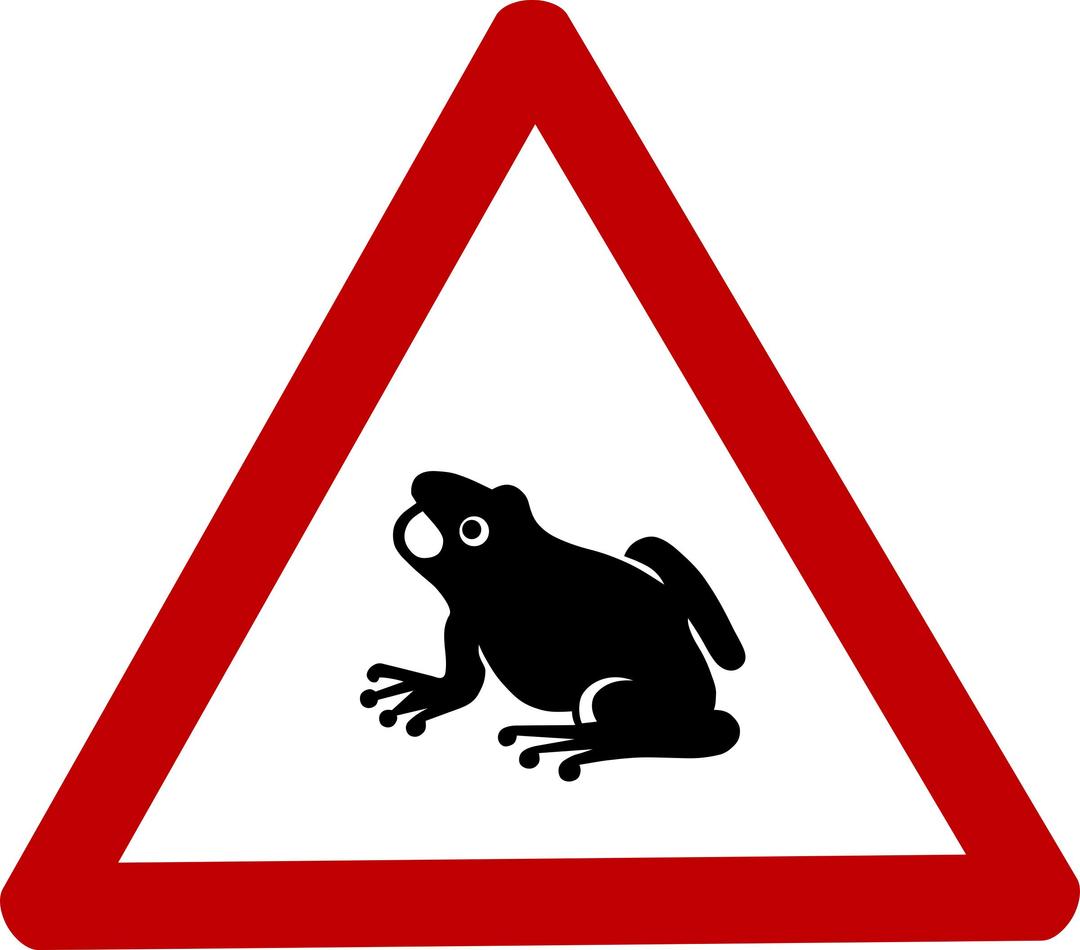 Caution Frog Sign png transparent