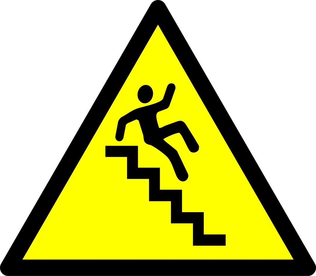 Caution - Stairs! png transparent
