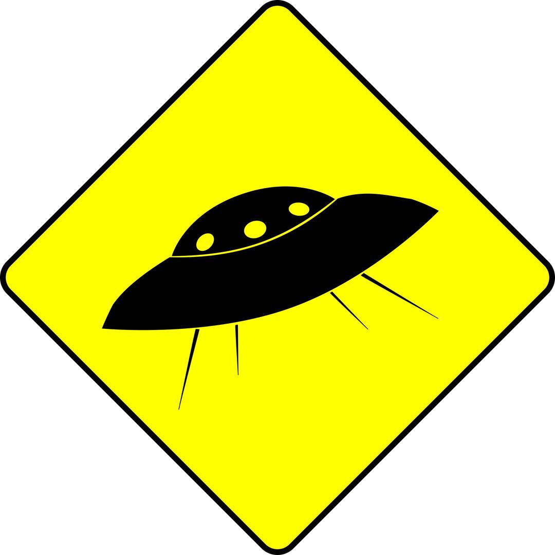 Caution UFO png transparent