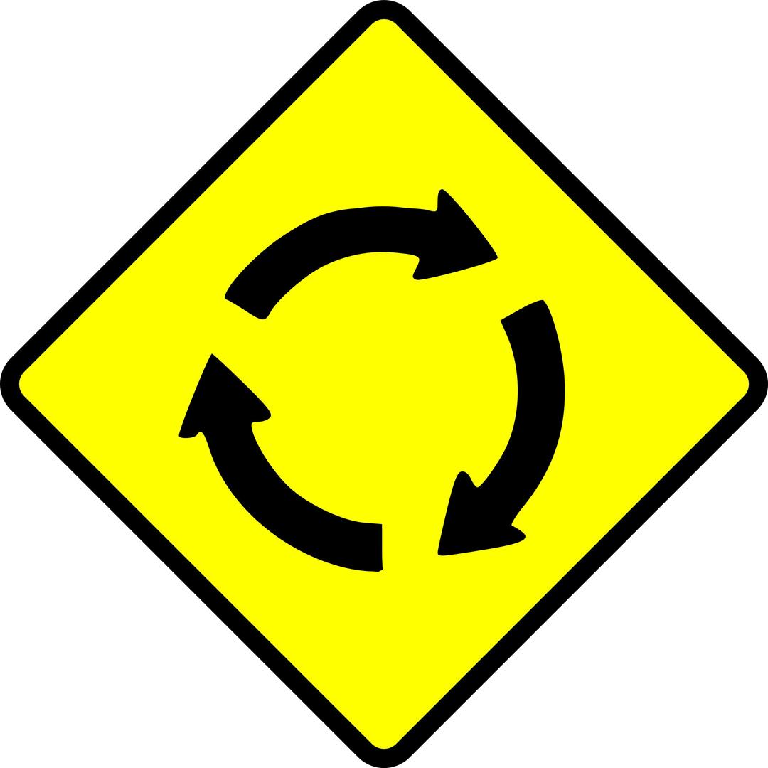 caution-roundabout png transparent