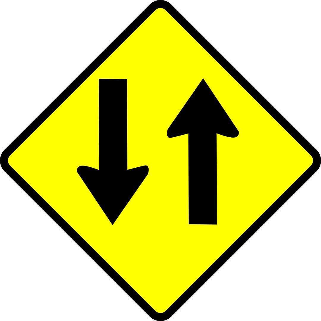 caution-two way png transparent
