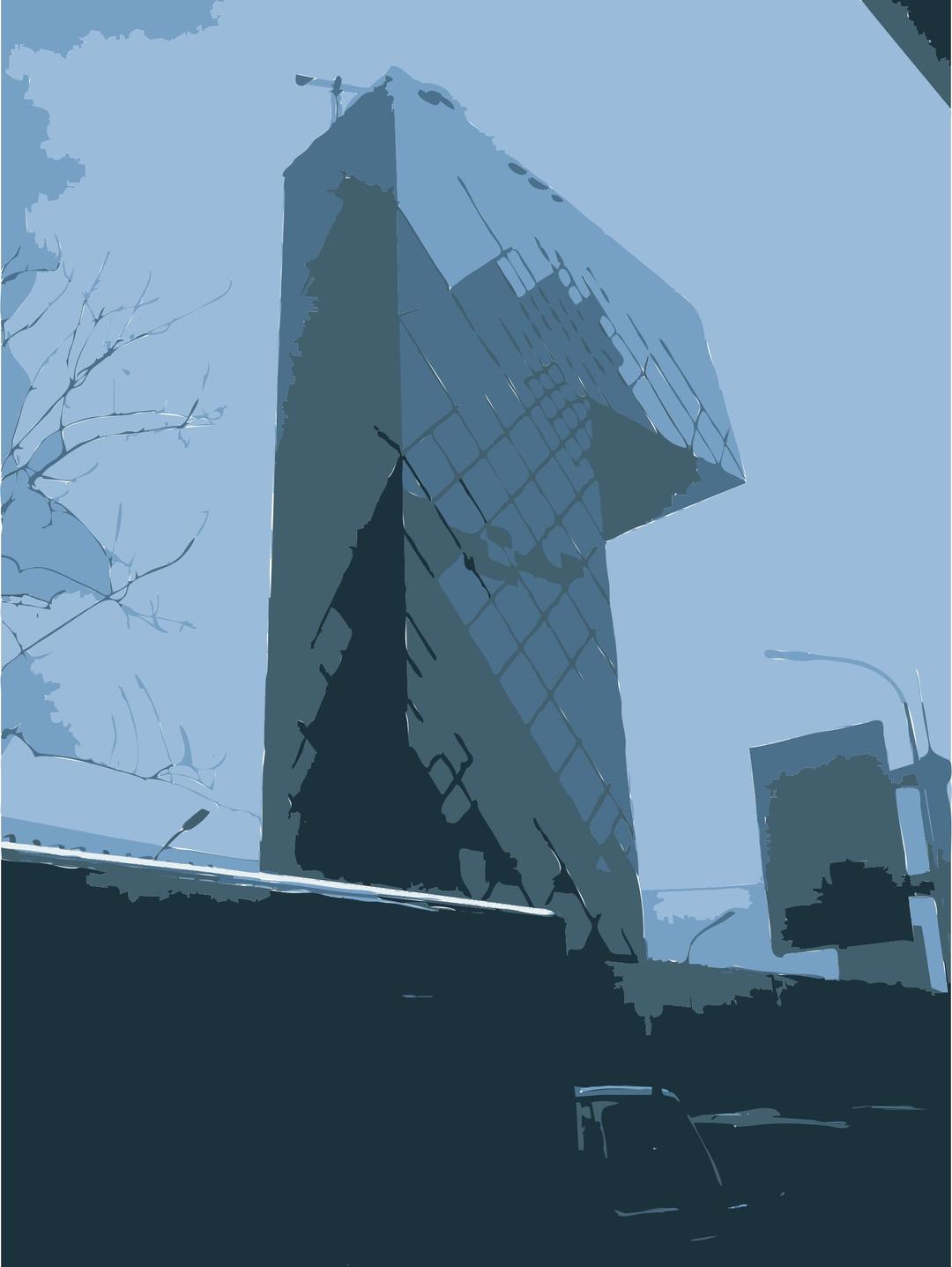 CCTV Tower by Rem Koolhaus Side png transparent