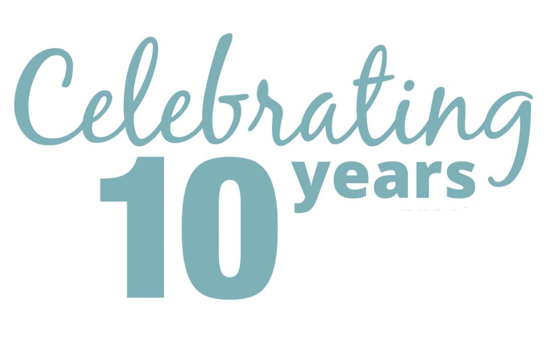 Celebrating 10 Years png transparent