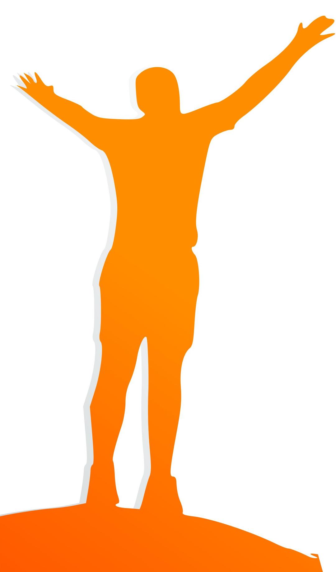 Celebrating Orange Man png transparent