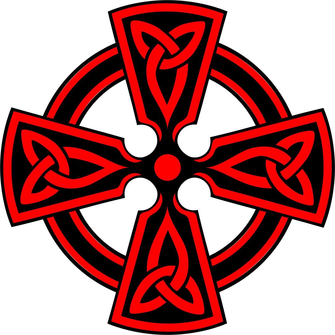 Celtic Cross DecorativeTriquetras Red png transparent