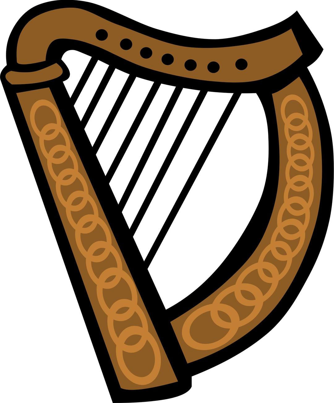 Celtic Harp png transparent