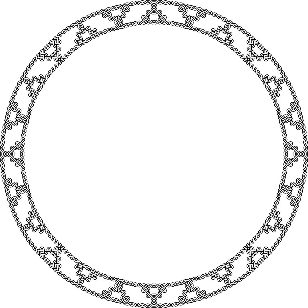 Celtic Knot Circle Frame 2 png transparent