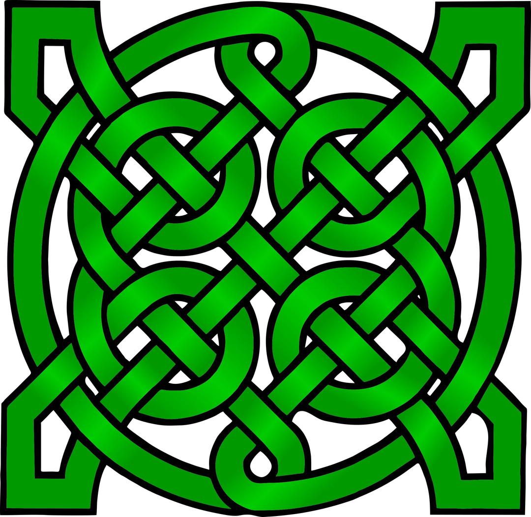 Celtic Mandala Green png transparent