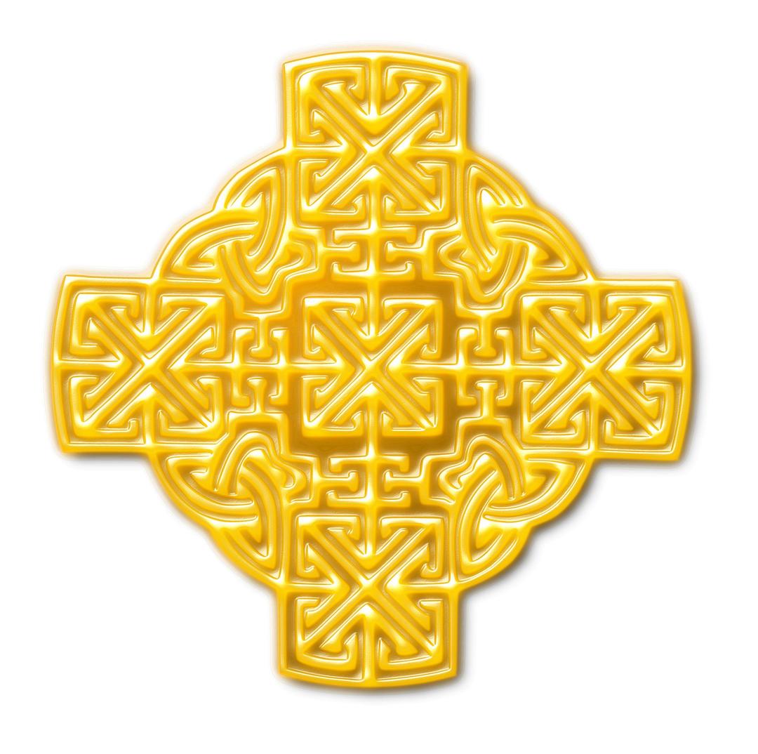 Celtic-inspired design (gold) png transparent