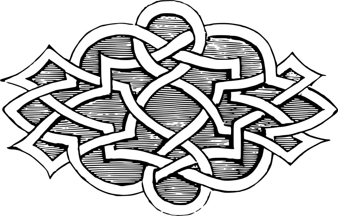 Celtic-inspired knot png transparent