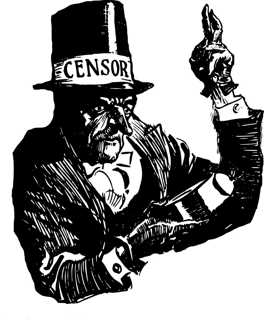 Censorship is like an Old Man png transparent