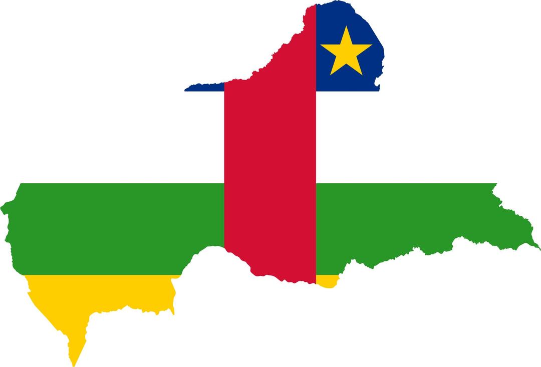 Central African Republic Flag Map png transparent