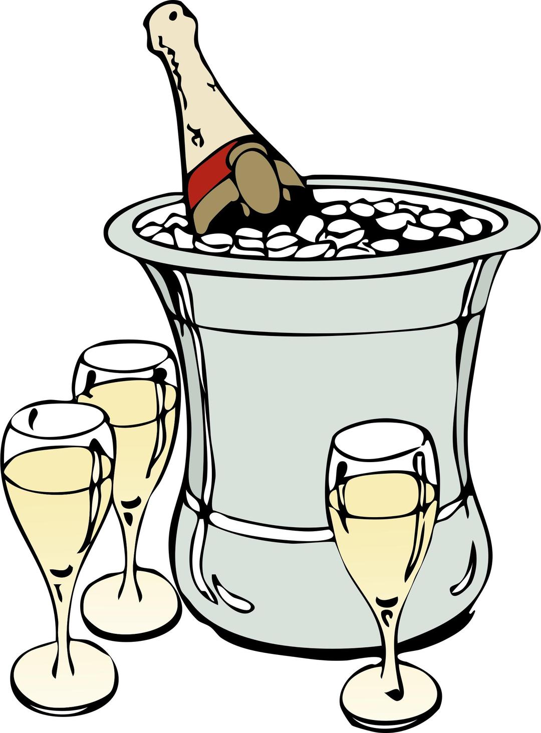 champagne on ice png transparent