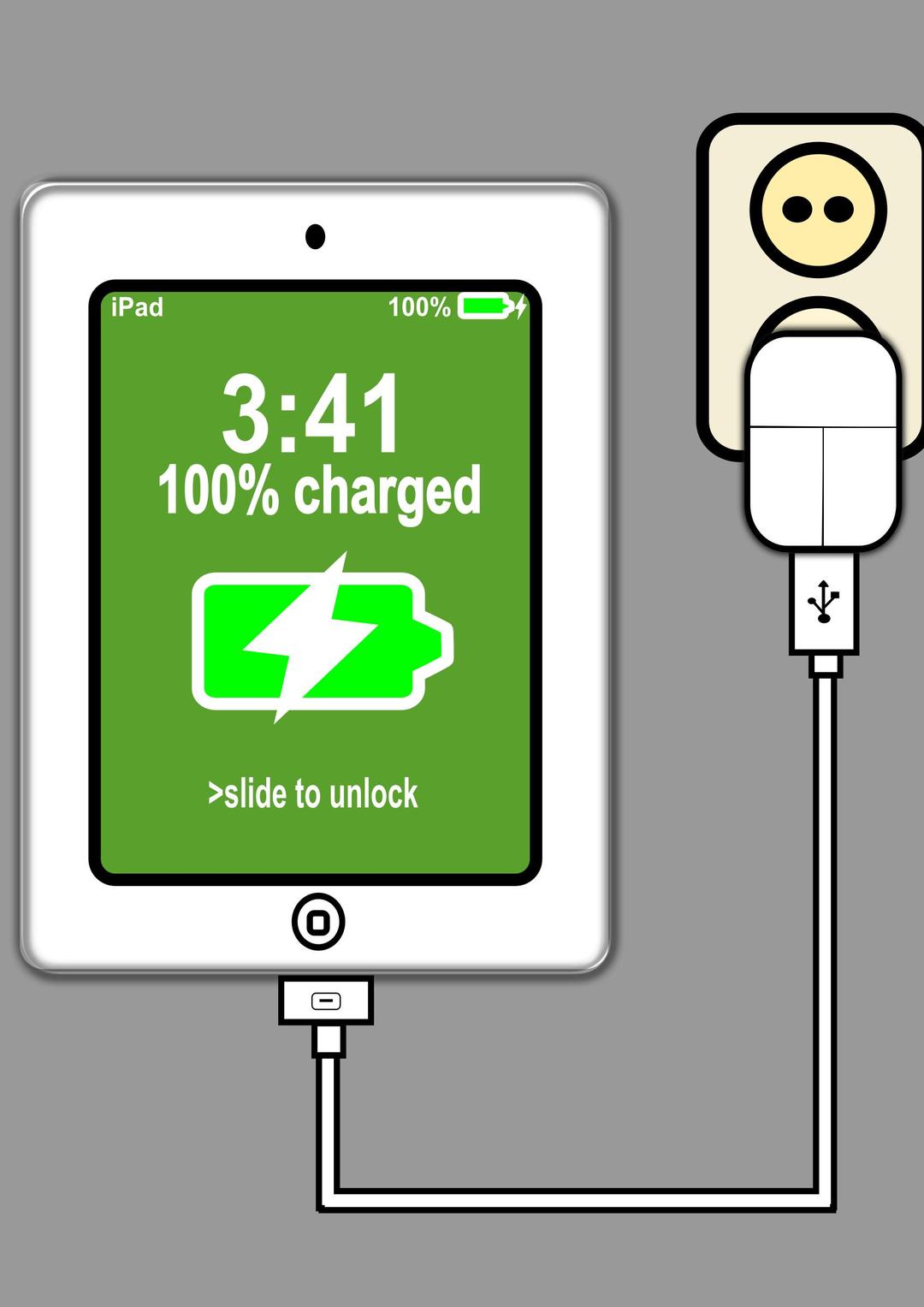 charging ipad png transparent
