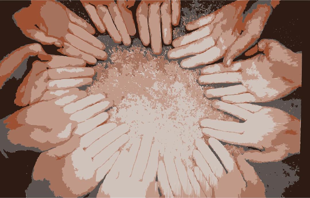 Charity hands png transparent