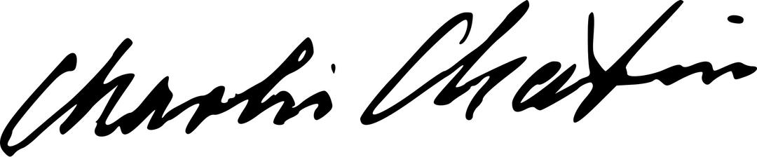 Charlie Chaplin Signature png transparent