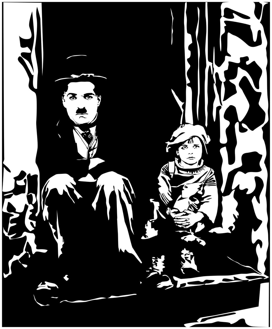 Charlie Chaplin - The Kid png transparent