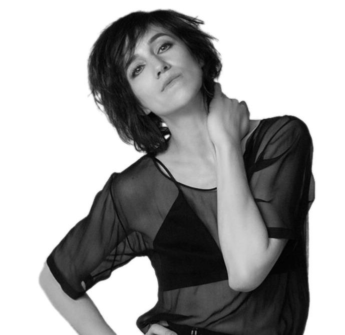 Charlotte Gainsbourg Black and White png transparent