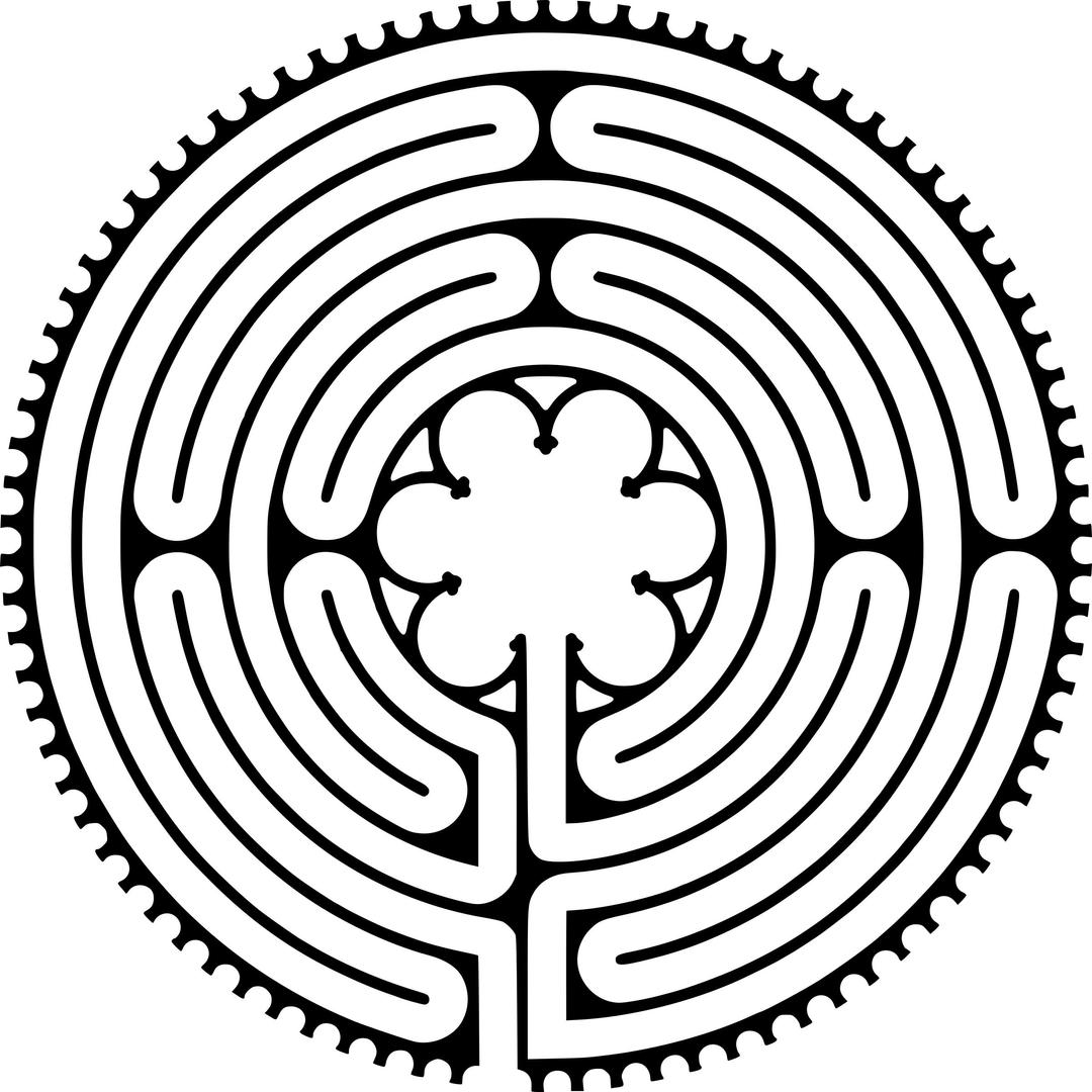 Chartres cathedral labyrinth png transparent