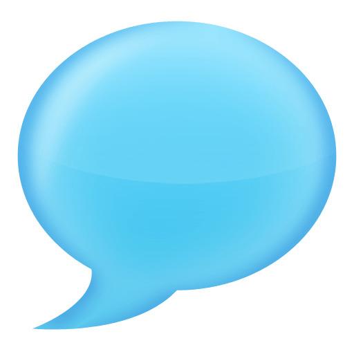 Chat Bubble Blue png transparent