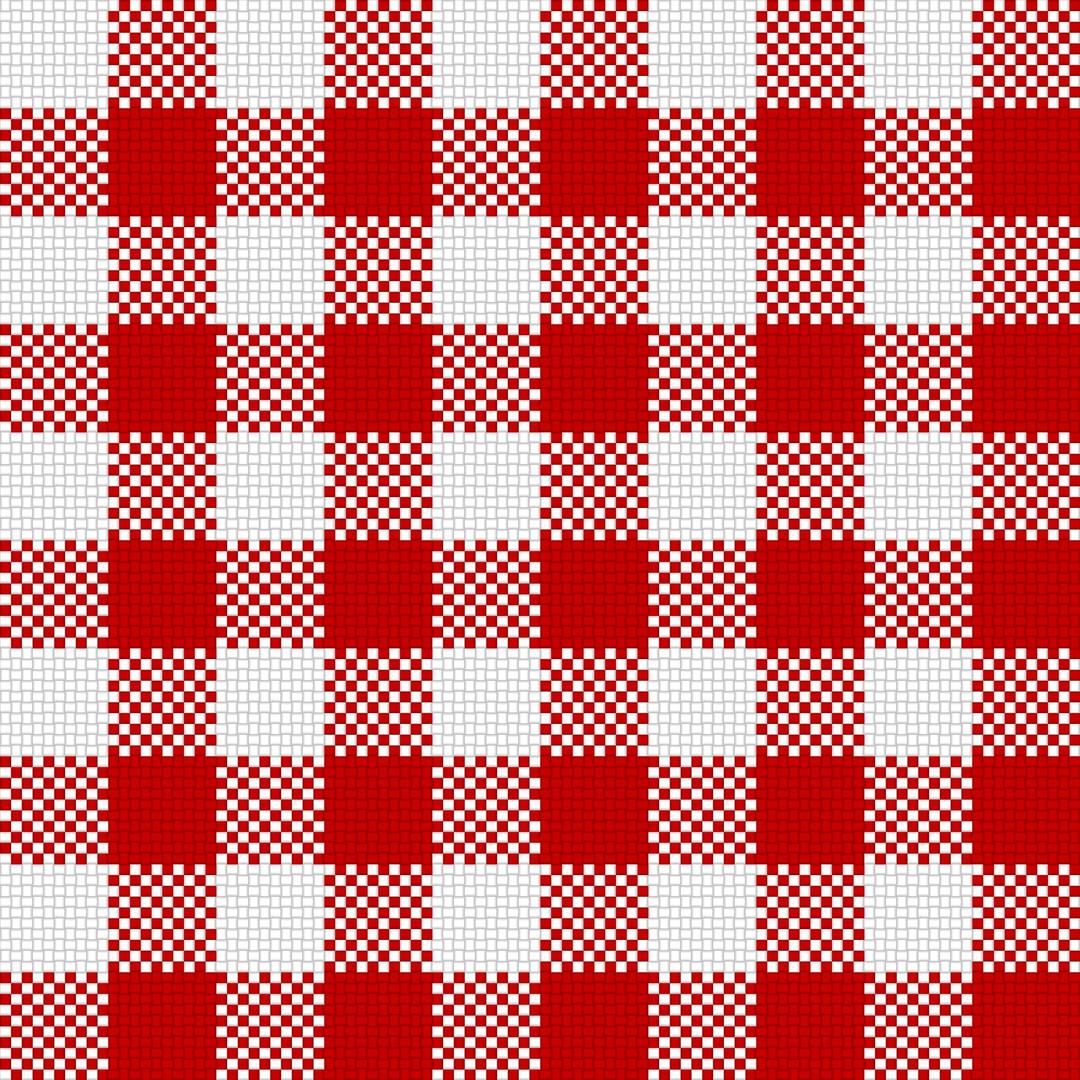 Checker Plaid Cloth Red White png transparent