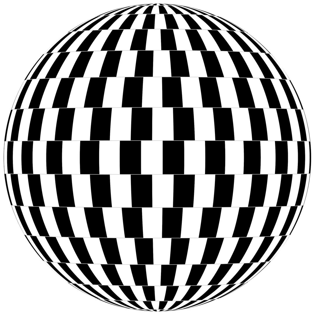 Checkerboard Optical Illusion Sphere png transparent