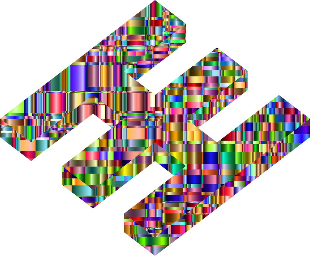 Checkered Chromatic 3D Fabricatorz Logo png transparent
