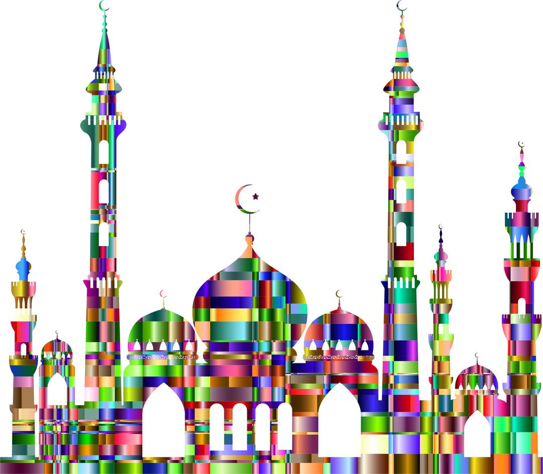 Checkered Chromatic Mosque 2 png transparent